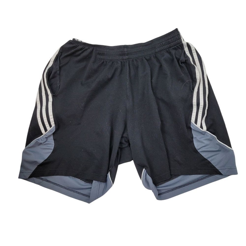 2/$20 Adidas Black & Grey Track Shorts Pants Size: M